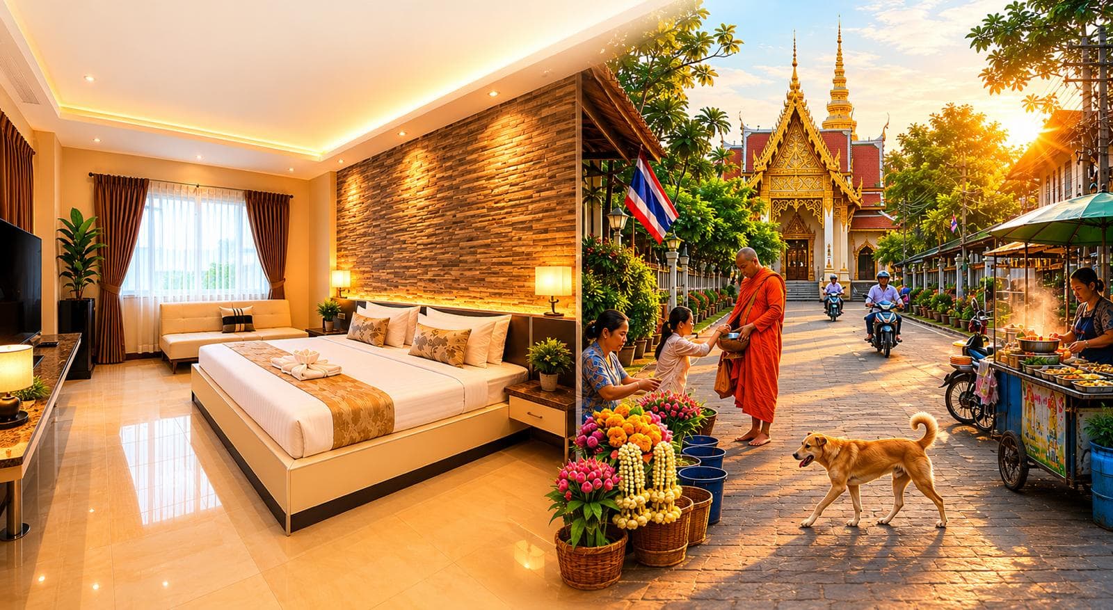 Ree Hotel — room and authentic Bangkok neighborhood