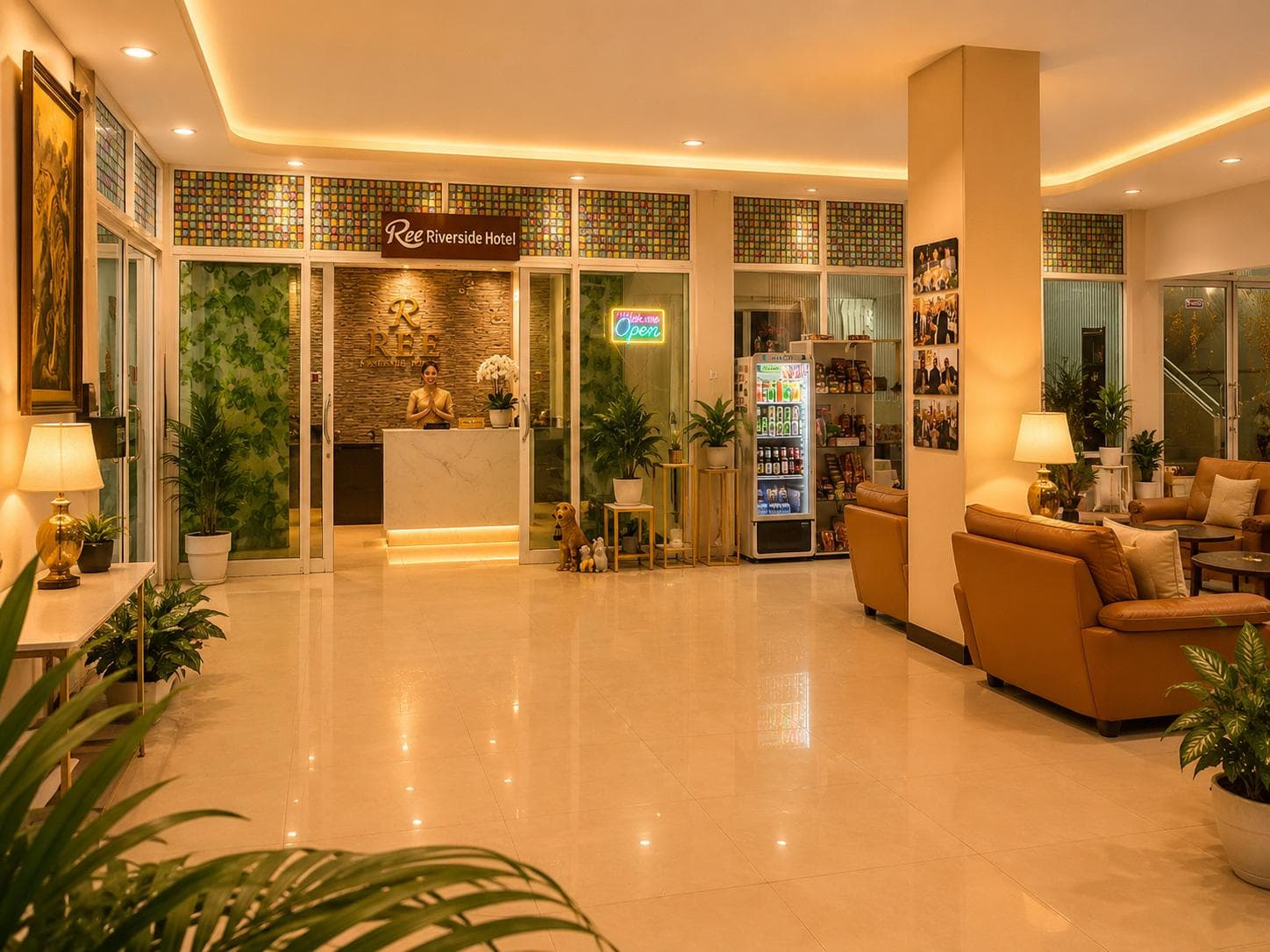 Reception welcome area